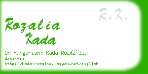 rozalia kada business card